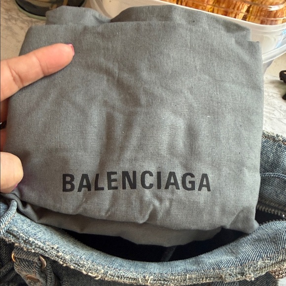 Balenciaga Blue Denim XS Crystals Neo Cagole Bag - Picture 14 of 15